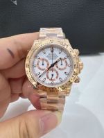 Clean Factory Rolex Daytona 4130 White Face Watch 